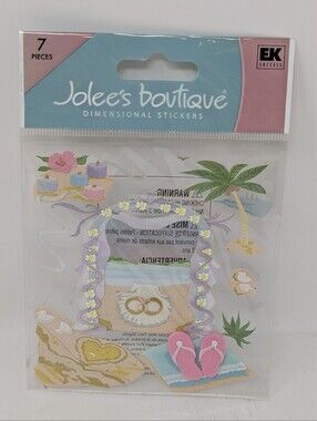 Jolee's Boutique Dimensional Stickers Beach Wedding Theme